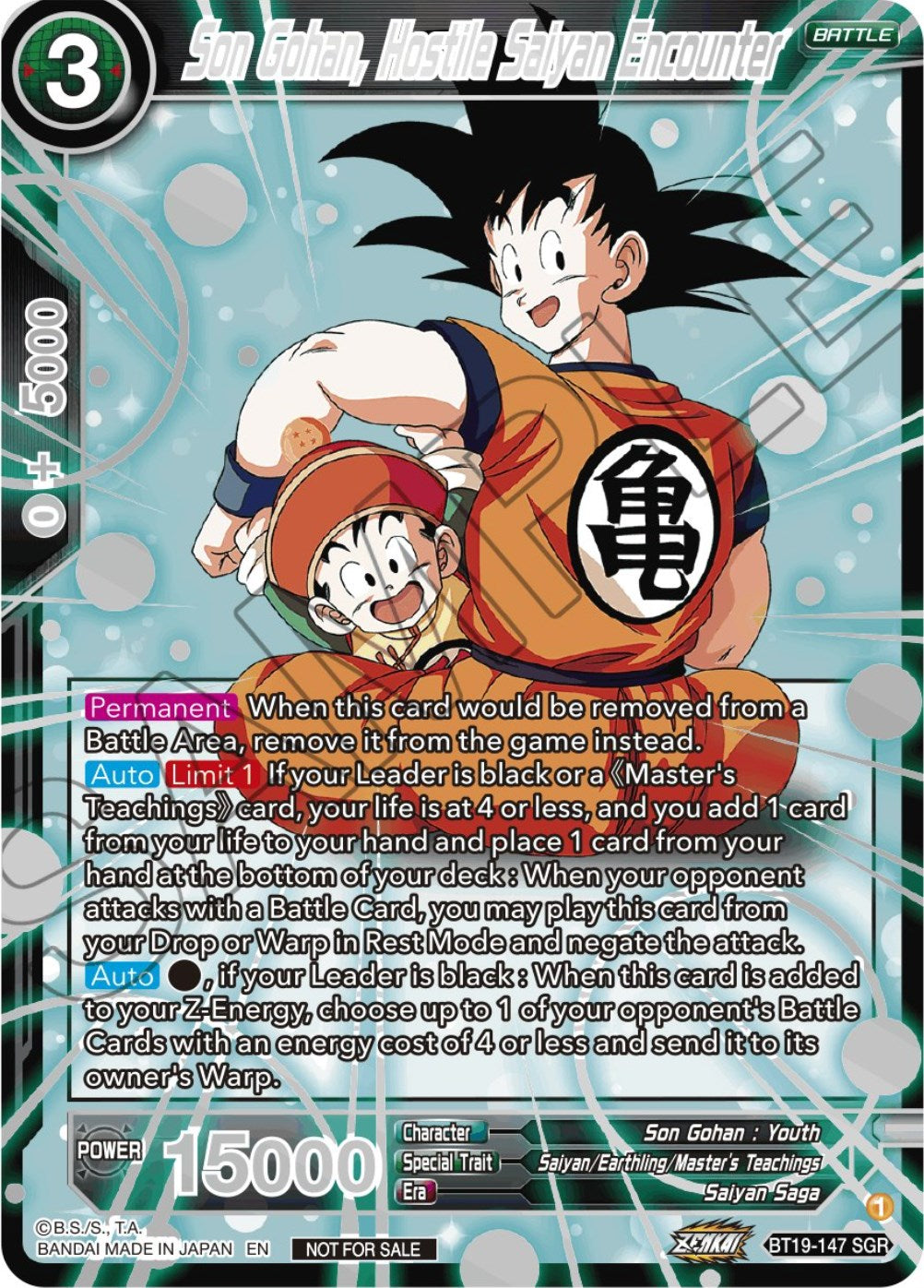 Son Gohan, Hostile Saiyan Encounter (Championship 2023 Reward Alternate Art Card Set) (Holo) (BT19-147) [Tournament Promotion Cards] | Rock City Comics