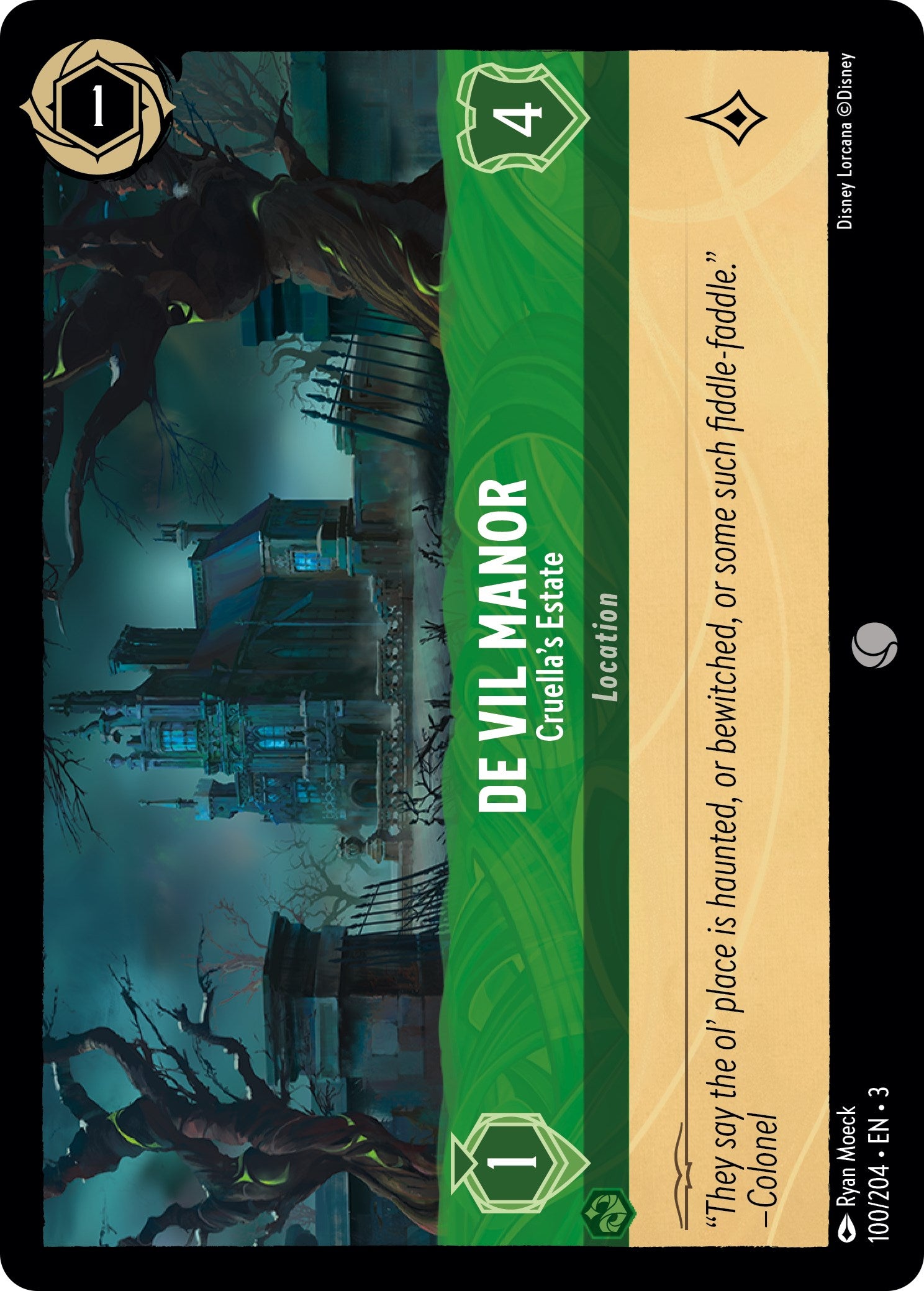 De Vil Manor - Cruella's Estate (100/204) [Into the Inklands] | Rock City Comics