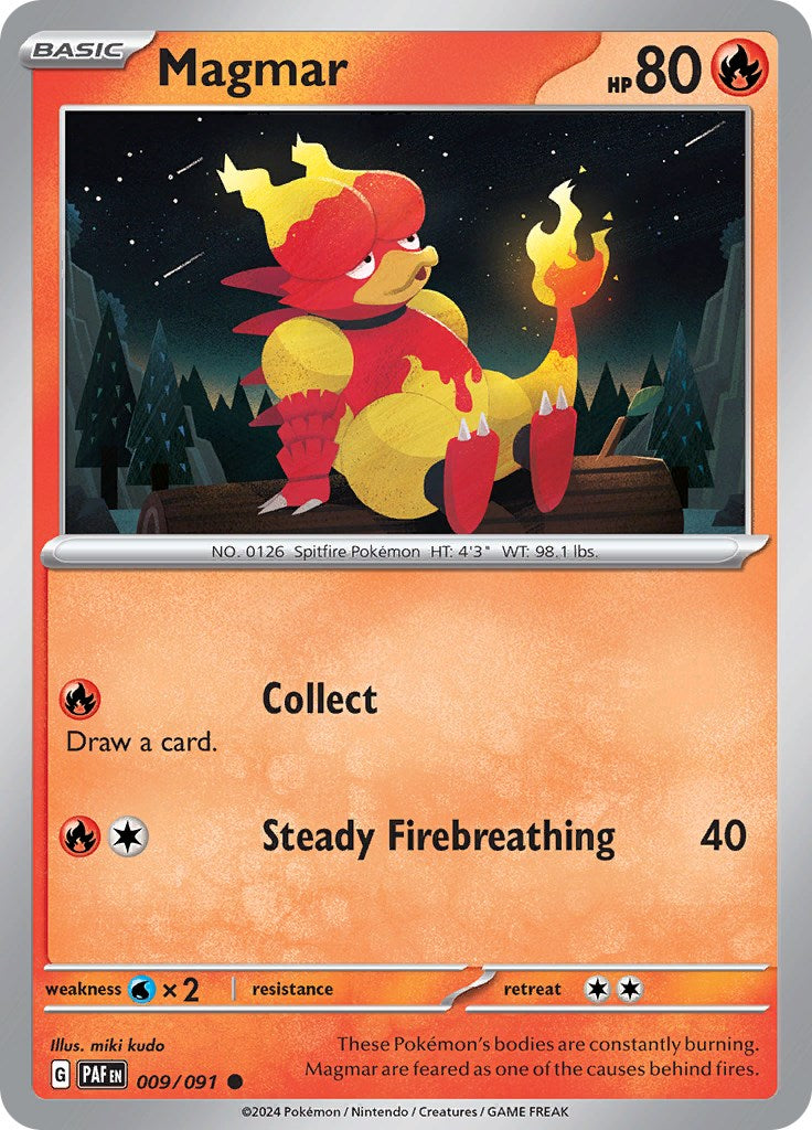 Magmar (009/091) [Scarlet & Violet: Paldean Fates] | Rock City Comics