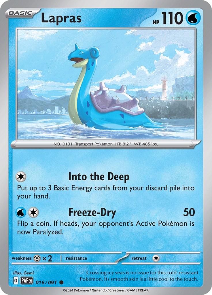 Lapras (016/091) [Scarlet & Violet: Paldean Fates] | Rock City Comics