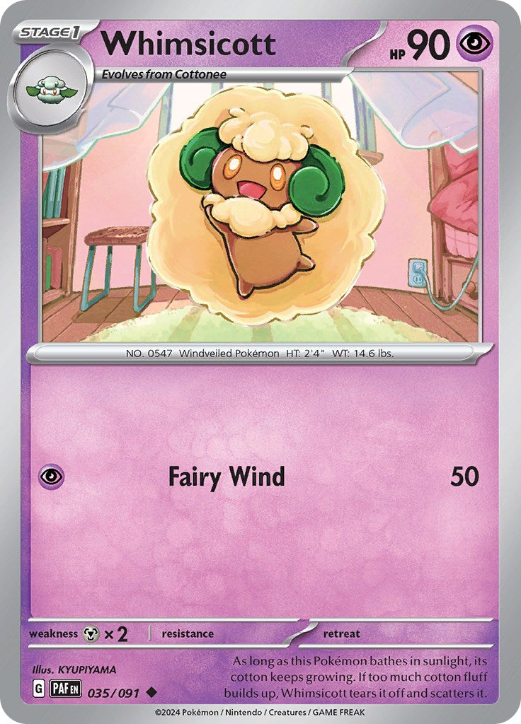 Whimsicott (035/091) [Scarlet & Violet: Paldean Fates] | Rock City Comics