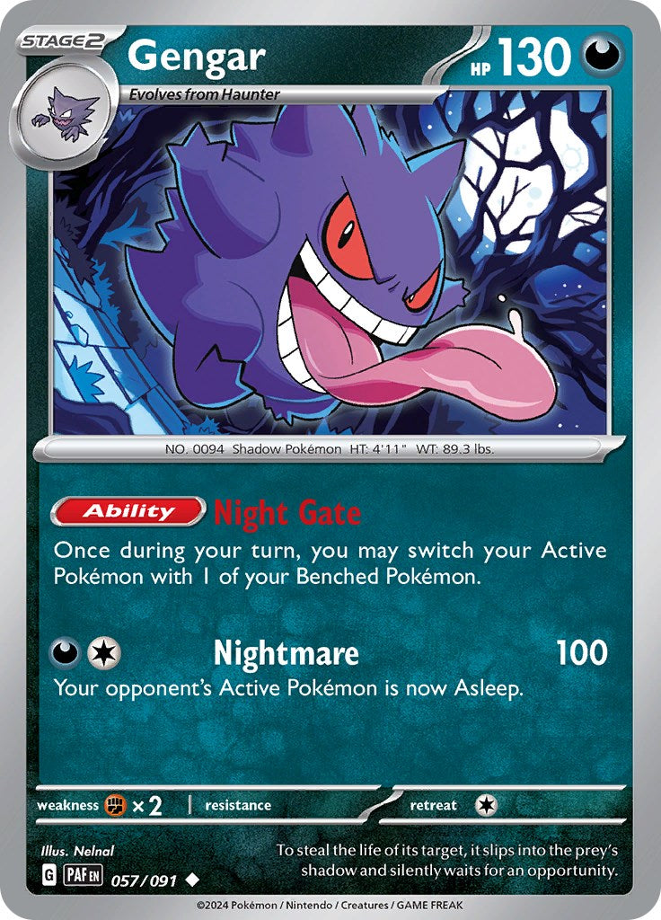 Gengar (057/091) [Scarlet & Violet: Paldean Fates] | Rock City Comics