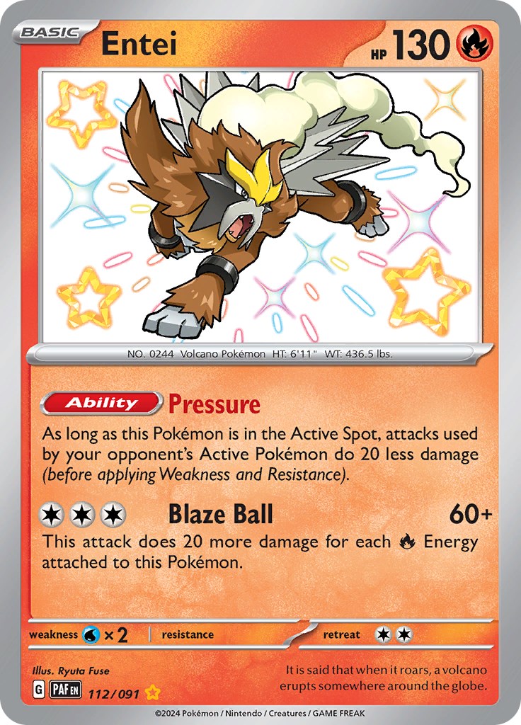 Entei (112/091) [Scarlet & Violet: Paldean Fates] | Rock City Comics