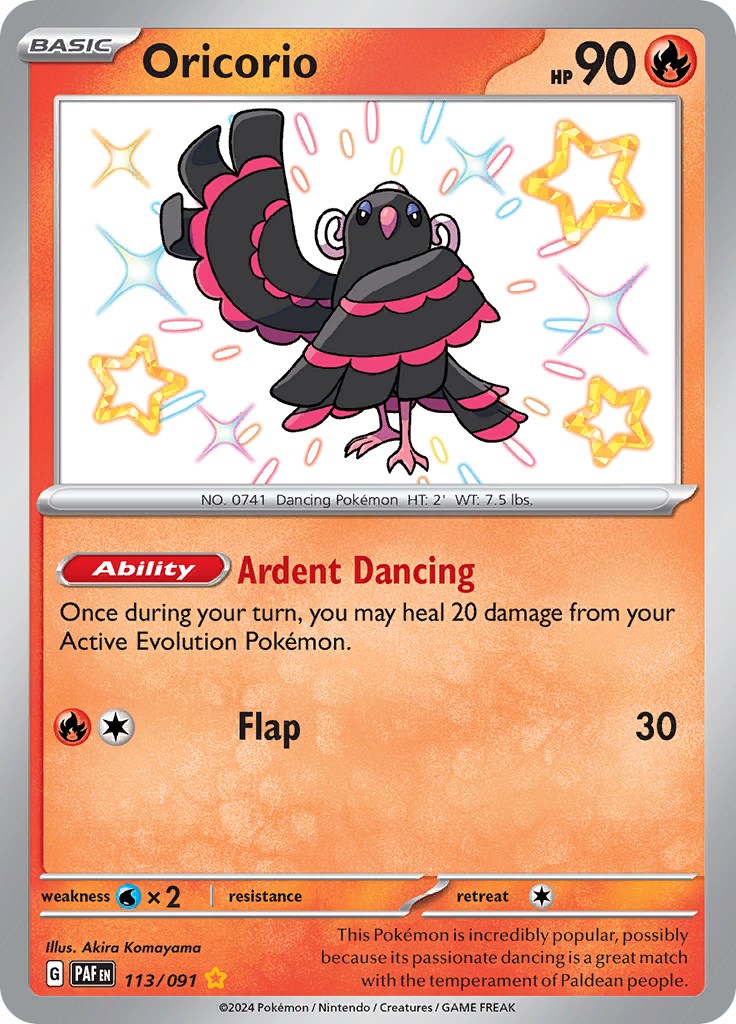 Oricorio (113/091) [Scarlet & Violet: Paldean Fates] | Rock City Comics