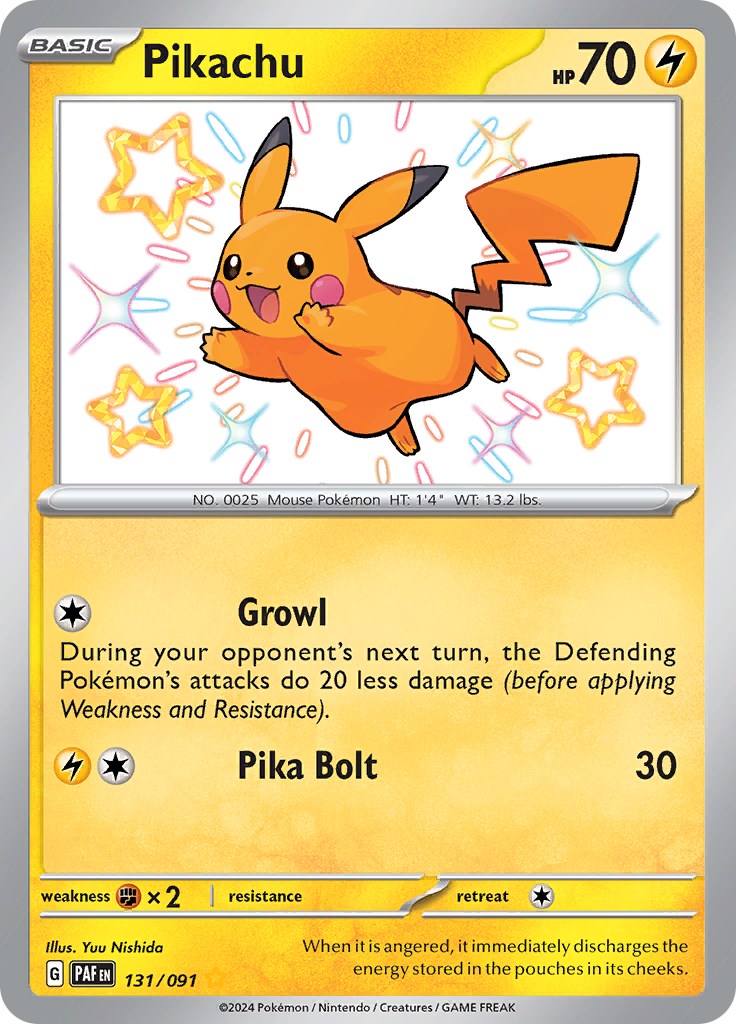 Pikachu (131/091) [Scarlet & Violet: Paldean Fates] | Rock City Comics