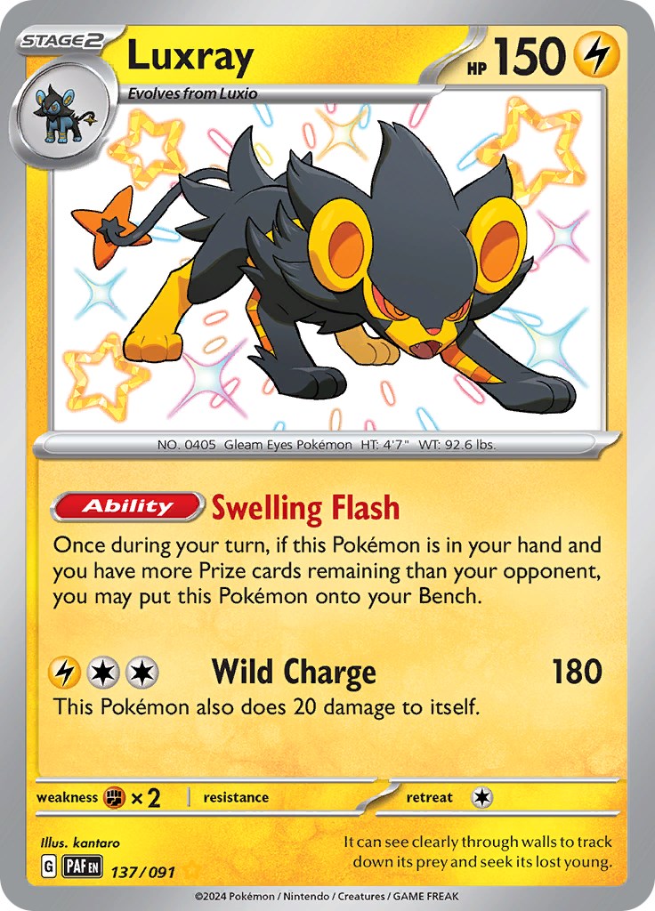 Luxray (137/091) [Scarlet & Violet: Paldean Fates] | Rock City Comics