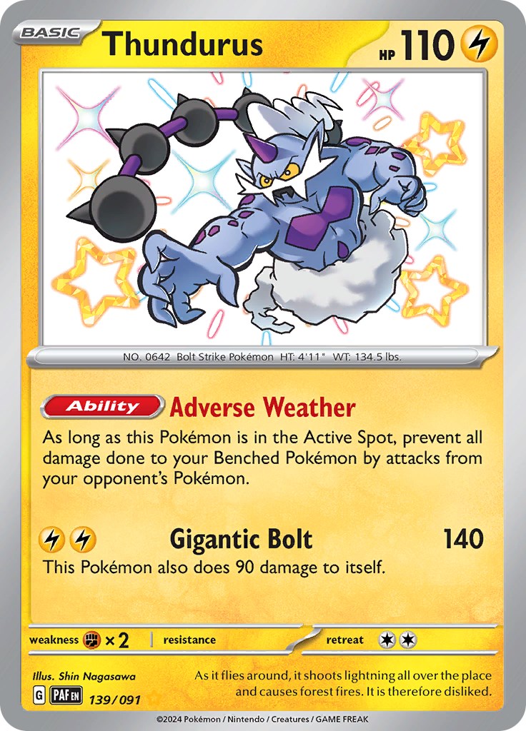 Thundurus (139/091) [Scarlet & Violet: Paldean Fates] | Rock City Comics