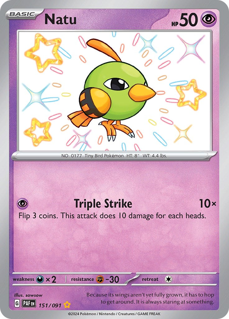 Natu (151/091) [Scarlet & Violet: Paldean Fates] | Rock City Comics