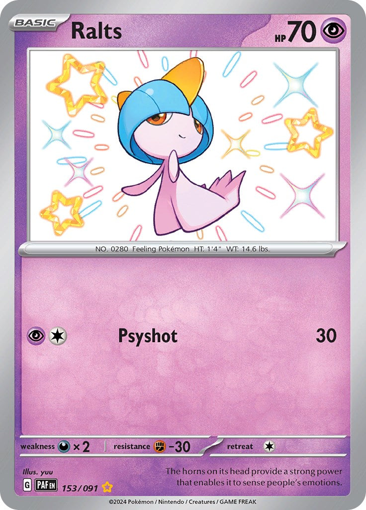 Ralts (153/091) [Scarlet & Violet: Paldean Fates] | Rock City Comics