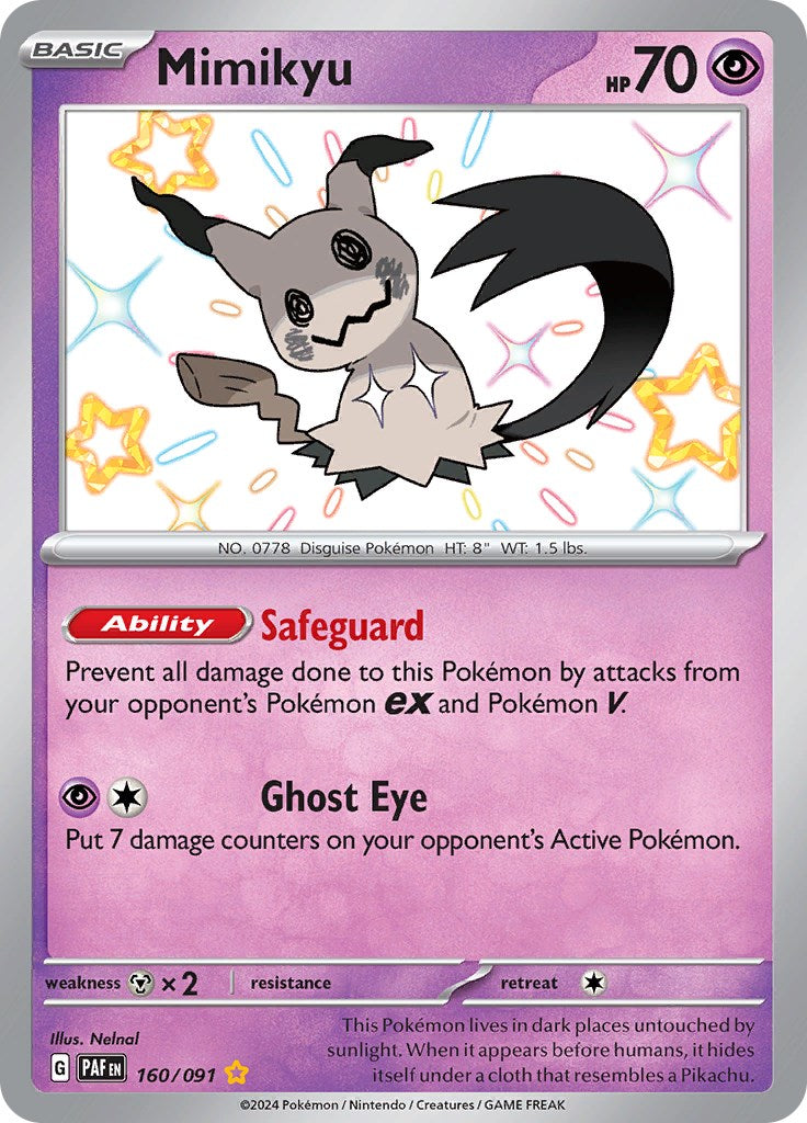 Mimikyu -160/091 [Scarlet & Violet: Paldean Fates] | Rock City Comics