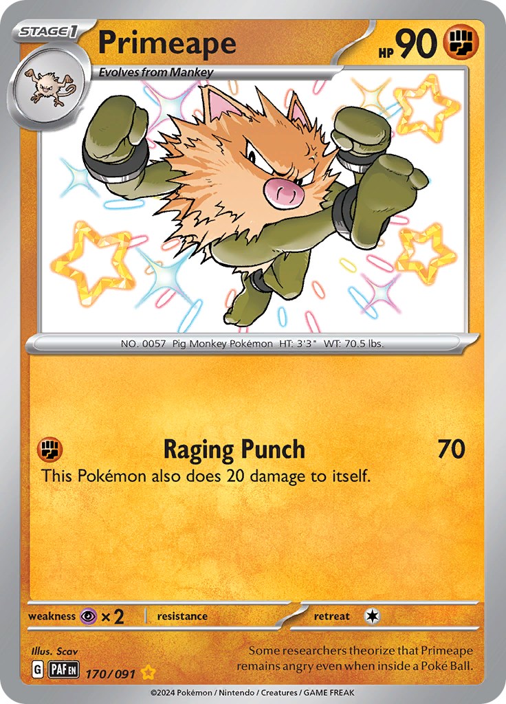 Primeape (170/091) [Scarlet & Violet: Paldean Fates] | Rock City Comics