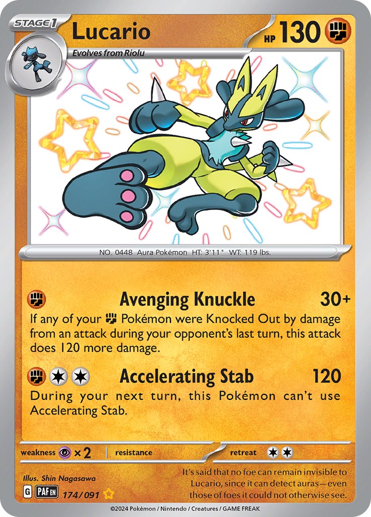 Lucario (174/091) [Scarlet & Violet: Paldean Fates] | Rock City Comics