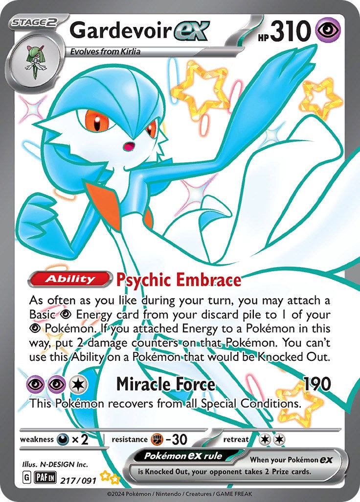 Gardevoir ex (217/091) [Scarlet & Violet: Paldean Fates] | Rock City Comics