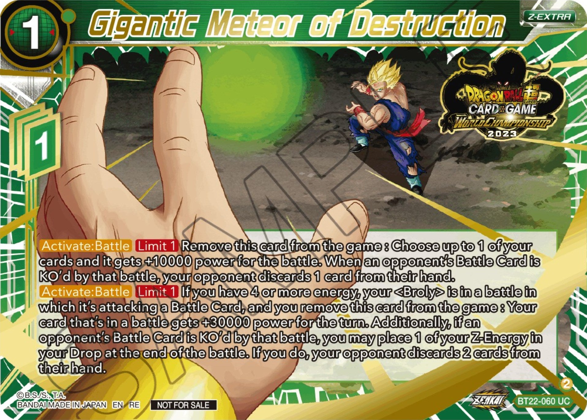 Gigantic Meteor of Destruction (2023 World Championship Z-Extra Card Set) (BT22-060) [Tournament Promotion Cards] | Rock City Comics