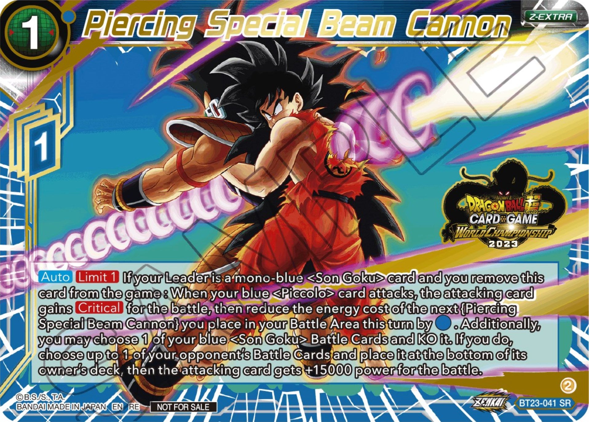 Piercing Special Beam Cannon (2023 World Championship Z-Extra Card Set) (BT23-041) [Tournament Promotion Cards] | Rock City Comics