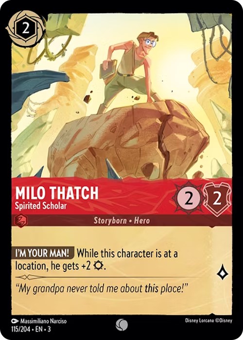 Milo Thatch - Spirited Scholar (115/204) [Into the Inklands] | Rock City Comics