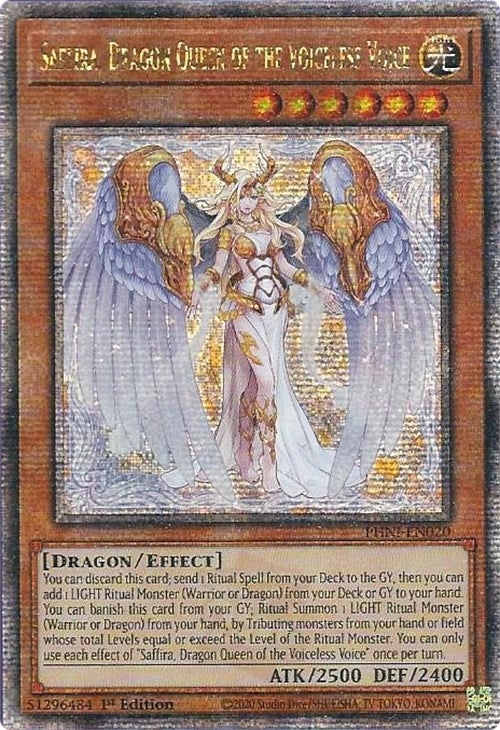 Saffira, Dragon Queen of the Voiceless Voice [PHNI-EN020] Quarter Century Secret Rare | Rock City Comics