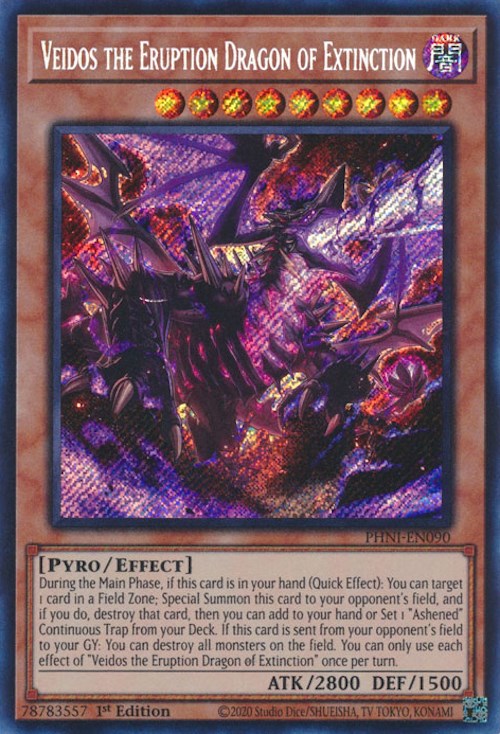 Veidos the Eruption Dragon of Extinction [PHNI-EN090] Secret Rare | Rock City Comics