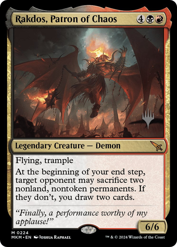 Rakdos, Patron of Chaos (Promo Pack) [Murders at Karlov Manor Promos] | Rock City Comics