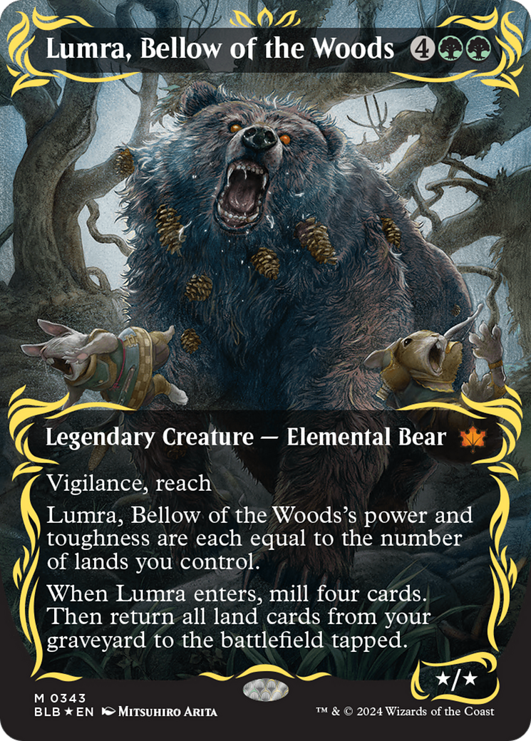 Lumra, Bellow of the Woods (Borderless) (Raised Foil) [Bloomburrow] | Rock City Comics