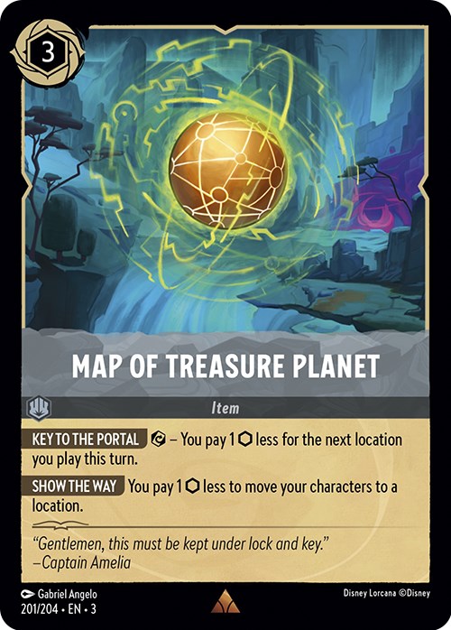 Map of Treasure Planet (201/204) [Into the Inklands] | Rock City Comics