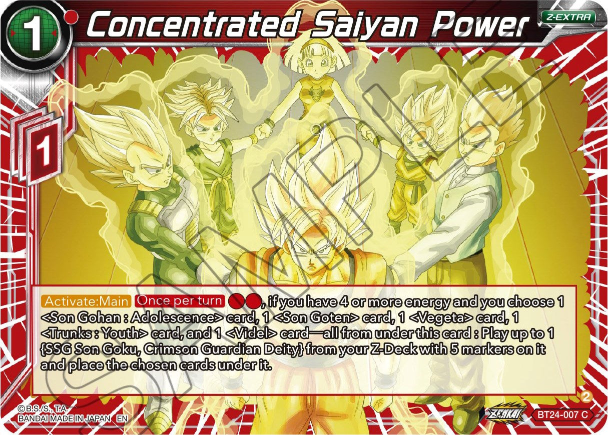 Concentrated Saiyan Power (BT24-007) [Beyond Generations] | Rock City Comics