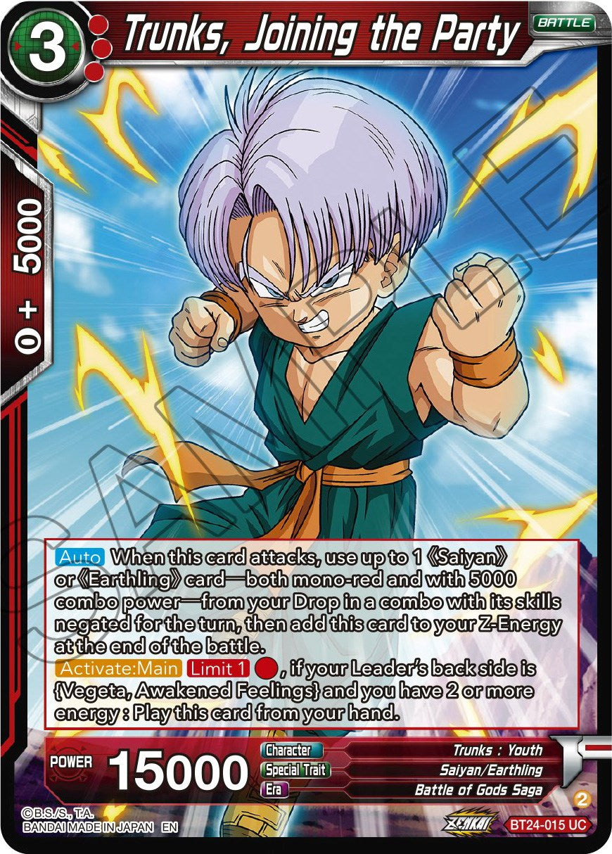 Trunks, Joining the Party (BT24-015) [Beyond Generations] | Rock City Comics