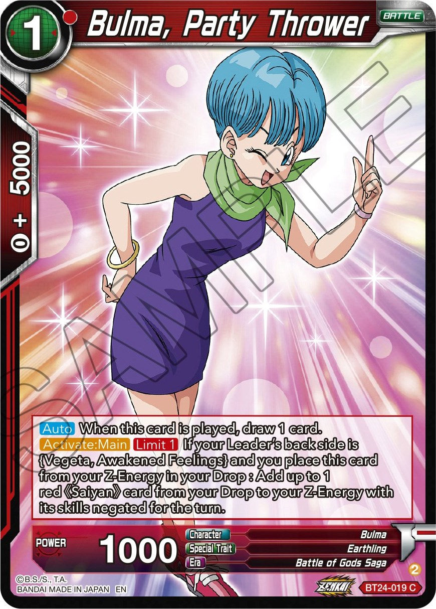 Bulma, Party Thrower (BT24-019) [Beyond Generations] | Rock City Comics