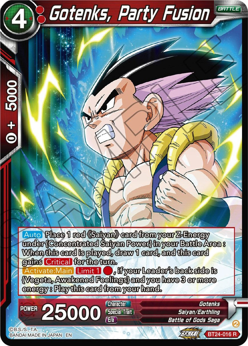 Gotenks, Party Fusion (BT24-016) [Beyond Generations] | Rock City Comics