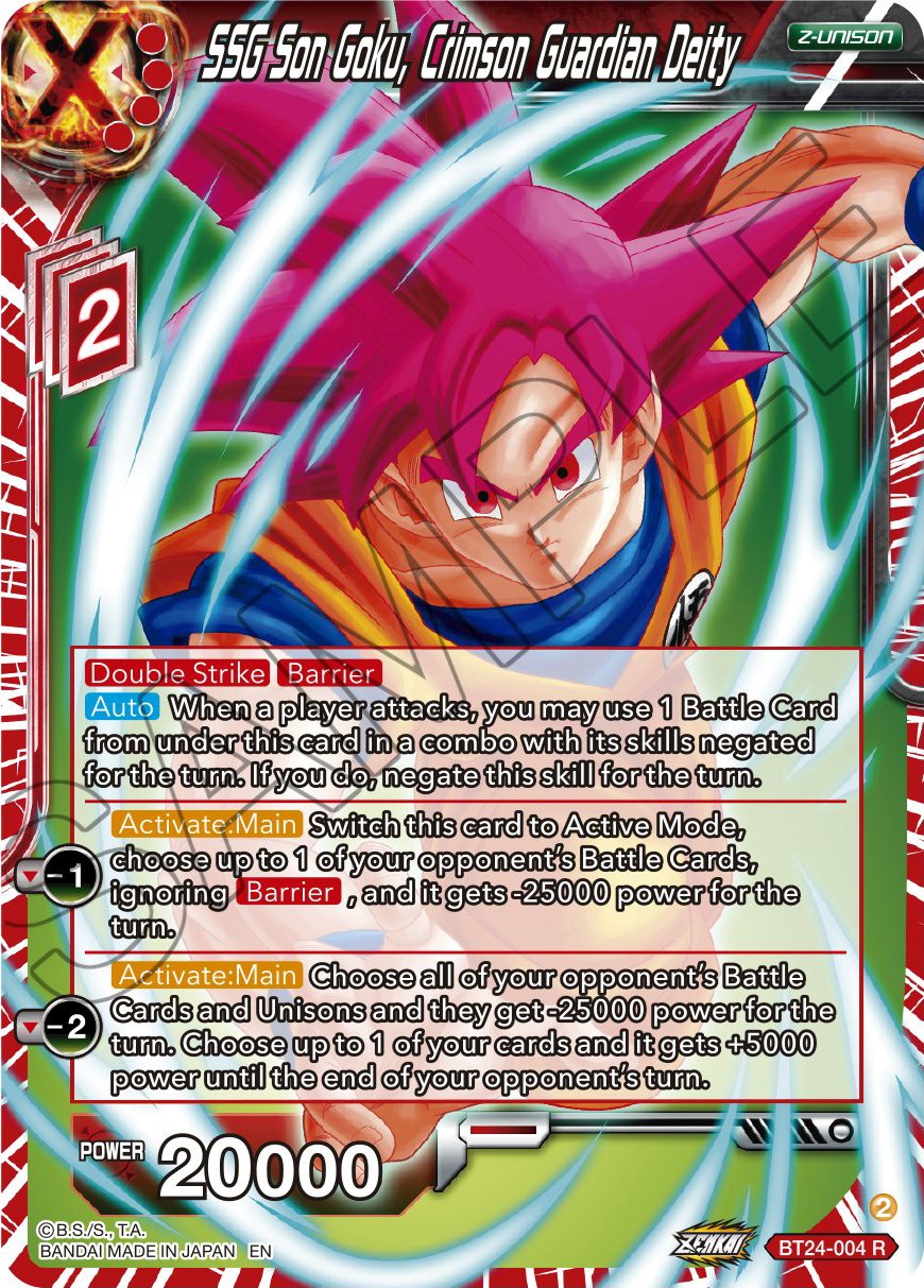 SSG Son Goku, Crimson Guardian Deity (BT24-004) [Beyond Generations] | Rock City Comics