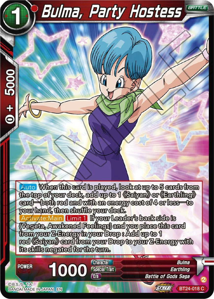 Bulma, Party Hostess (BT24-018) [Beyond Generations] | Rock City Comics