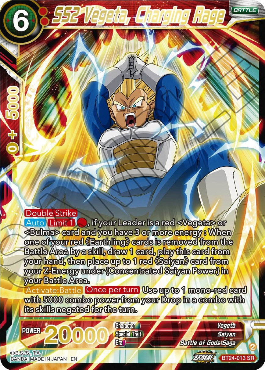 SS2 Vegeta, Charging Rage (BT24-013) [Beyond Generations] | Rock City Comics