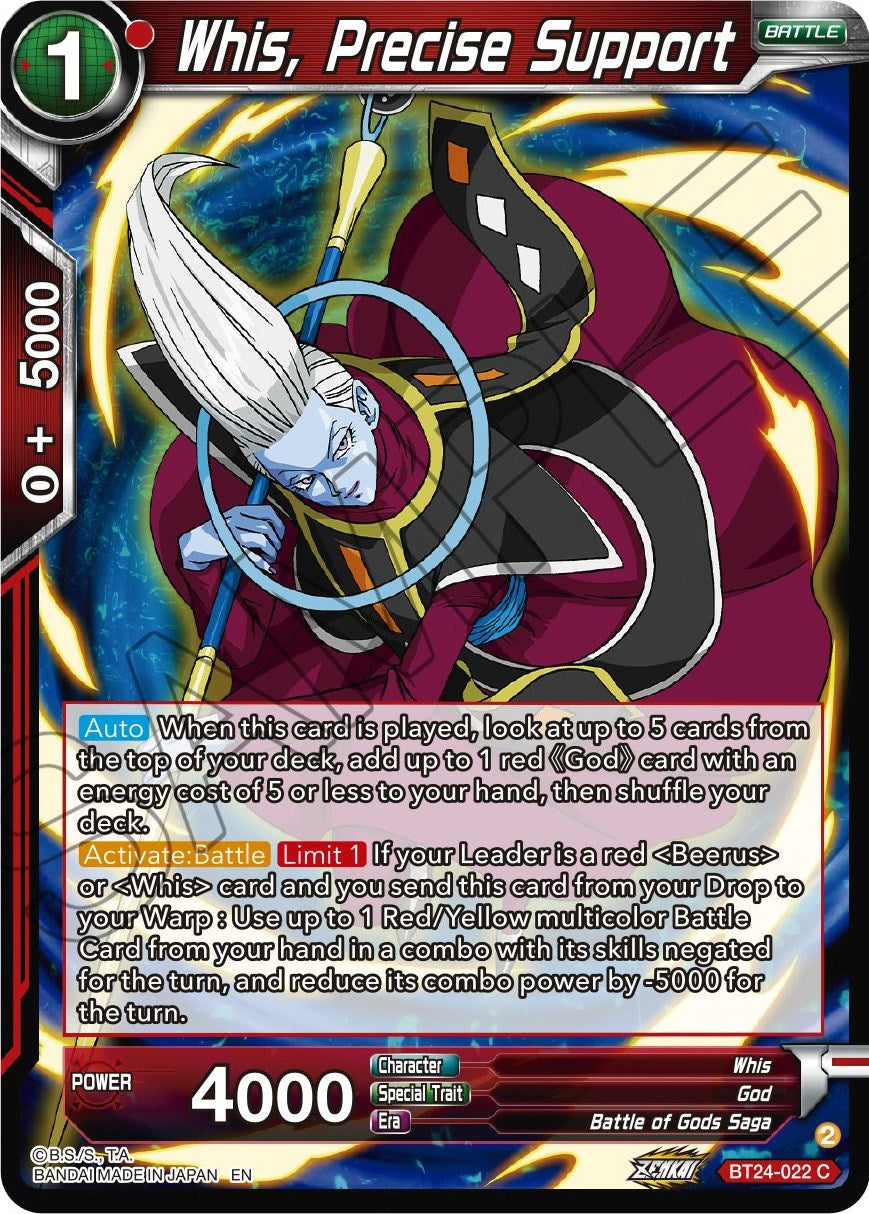 Whis, Precise Support (BT24-022) [Beyond Generations] | Rock City Comics