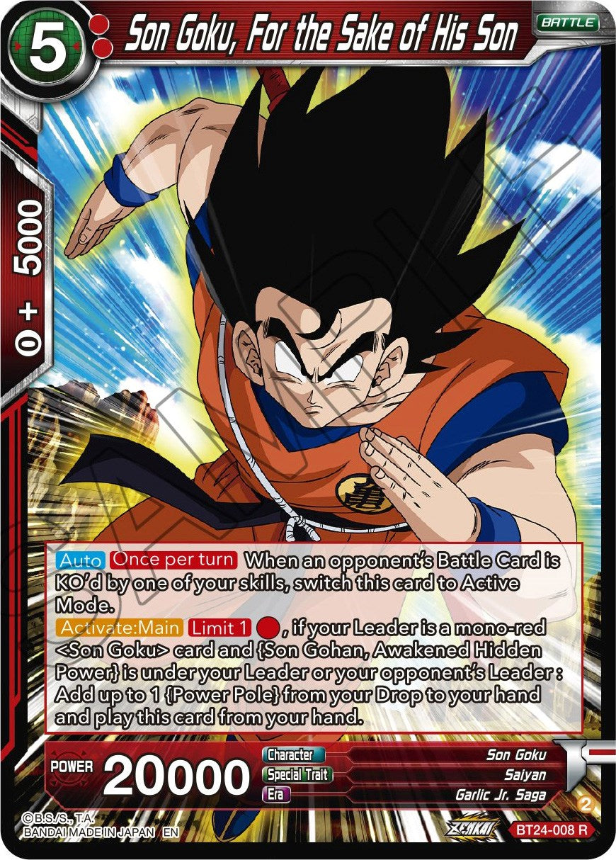 Son Goku, For the Sake of His Son (BT24-008) [Beyond Generations] | Rock City Comics