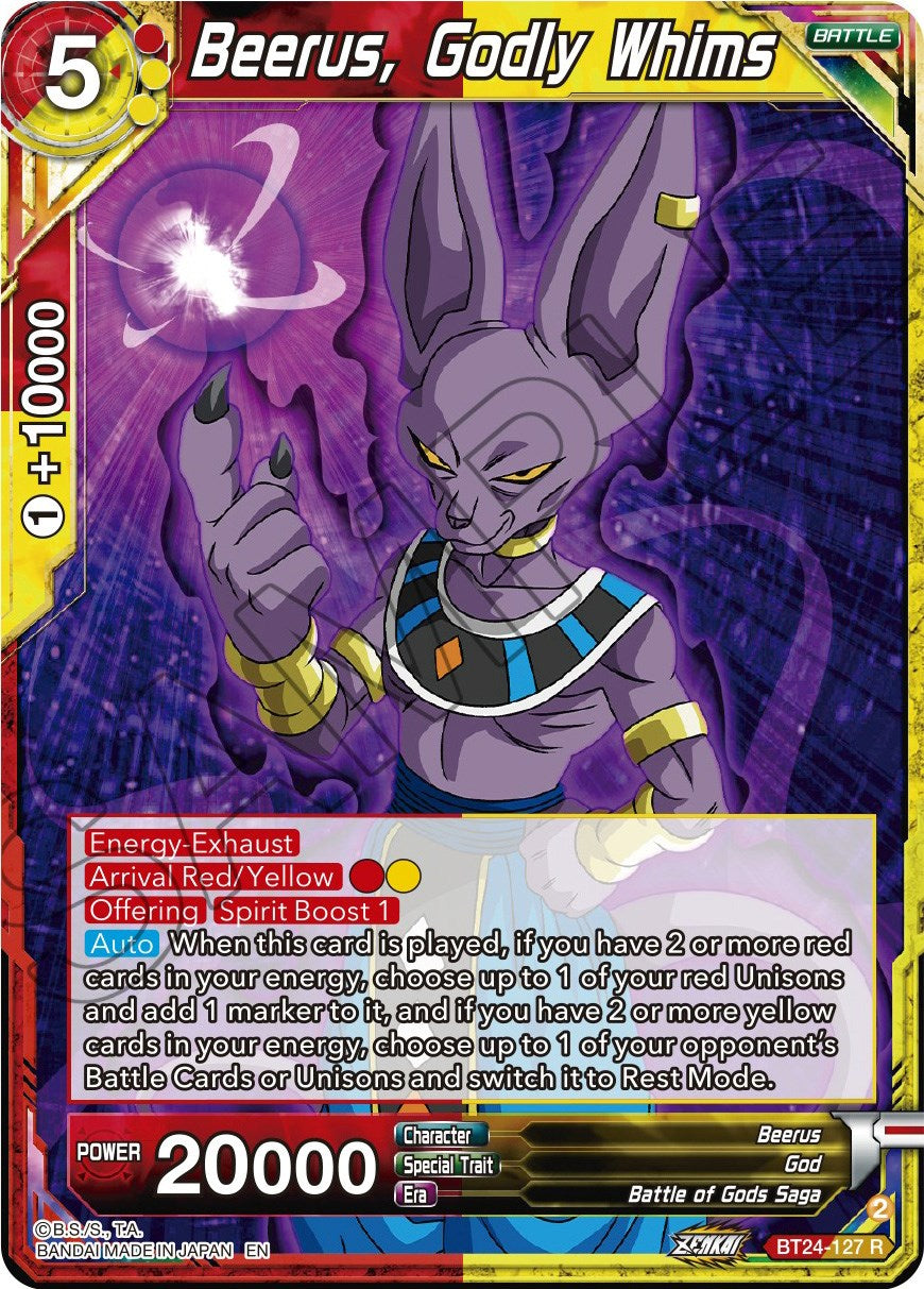 Beerus, Godly Whims (BT24-127) [Beyond Generations] | Rock City Comics