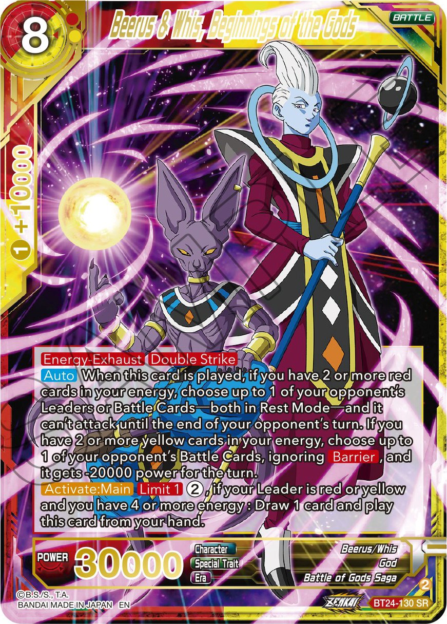 Beerus & Whis, Beginnings of Gods (BT24-130) [Beyond Generations] | Rock City Comics