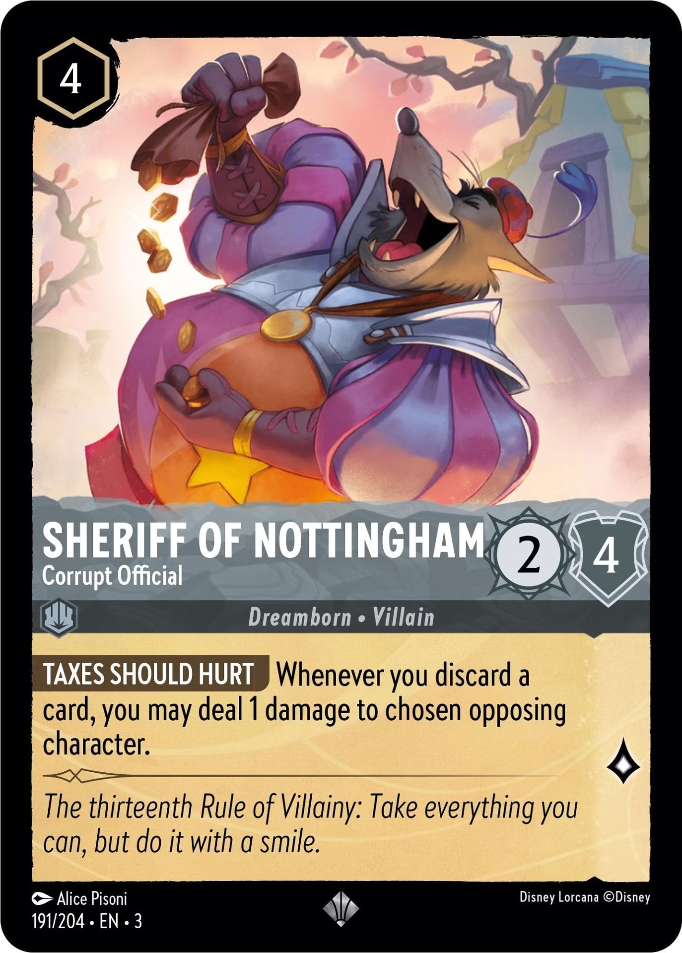 Sheriff of Nottingham - Corrupt Official (191/204) [Into the Inklands] | Rock City Comics