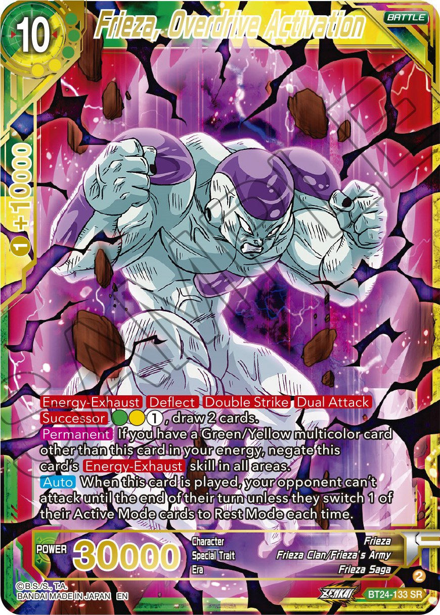 Frieza, Overdrive Activation (BT24-133) [Beyond Generations] | Rock City Comics