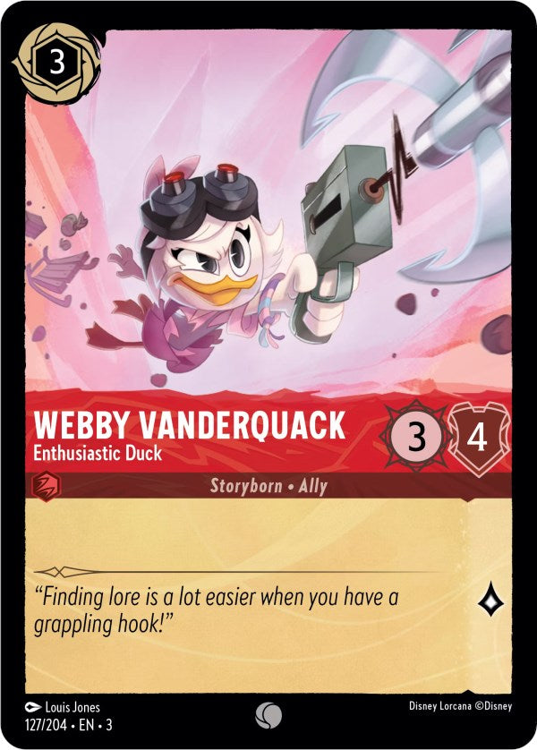 Webby Vanderquack - Enthusiastic Duck (127/204) [Into the Inklands] | Rock City Comics