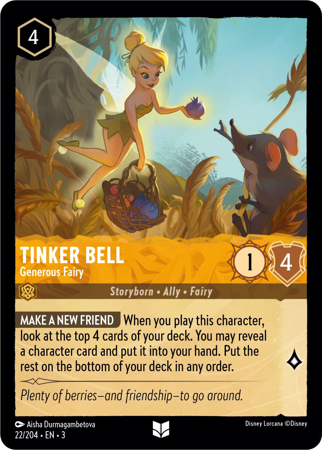 Tinker Bell - Generous Fairy (22/204) [Into the Inklands] | Rock City Comics