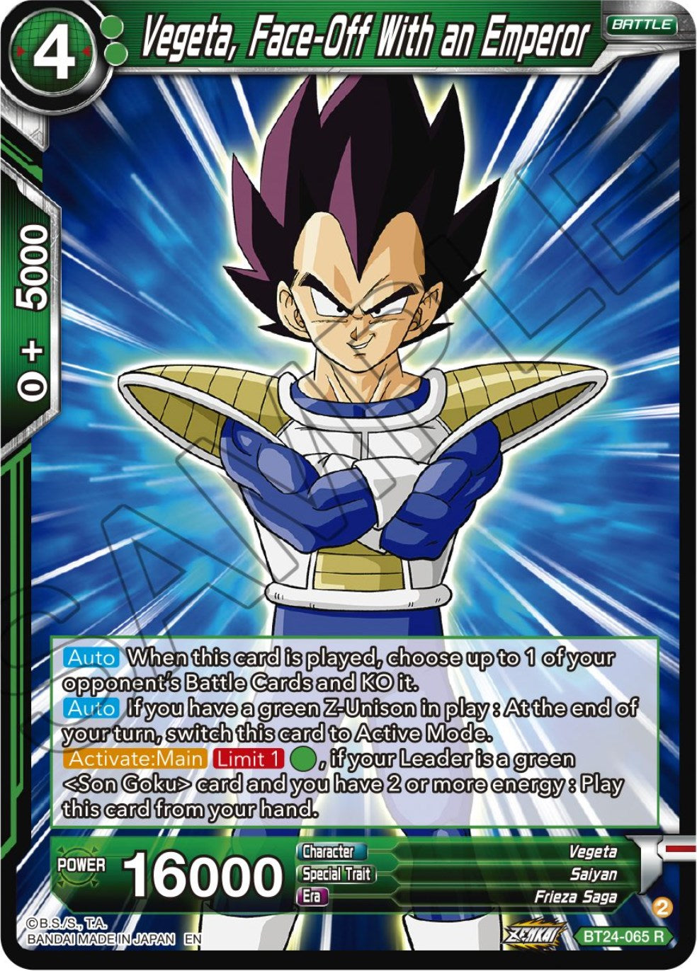 Vegeta, Face-Off With an Emperor (BT24-065) [Beyond Generations] | Rock City Comics