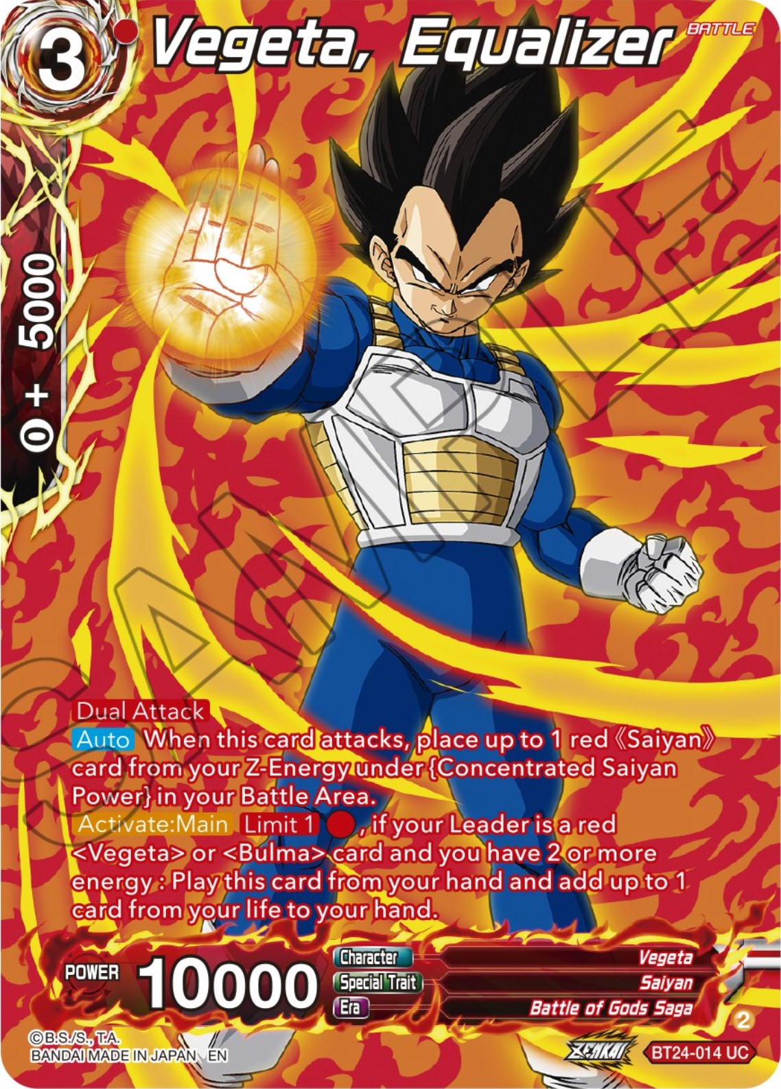 Vegeta, Equalizer (Collector Booster) (BT24-014) [Beyond Generations] | Rock City Comics