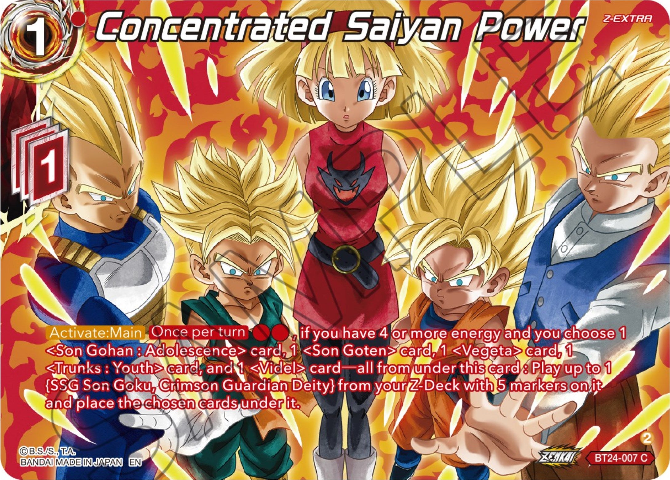 Concentrated Saiyan Power (Collector Booster) (BT24-007) [Beyond Generations] | Rock City Comics