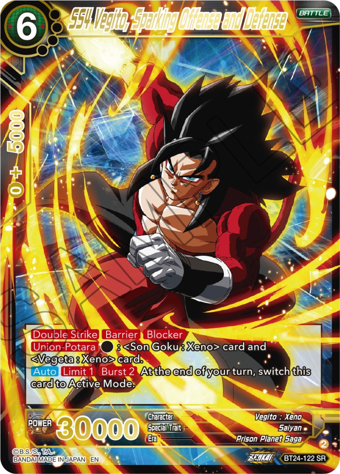 SS4 Vegito, Sparking Offense and Defense (BT24-122) [Beyond Generations] | Rock City Comics