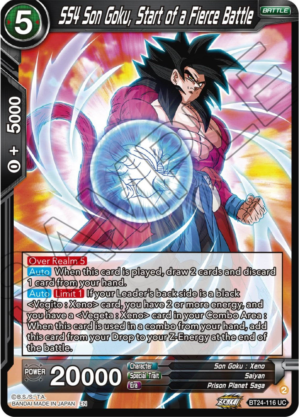 SS4 Son Goku, Starts of a Fierce Battle (BT24-116) [Beyond Generations] | Rock City Comics