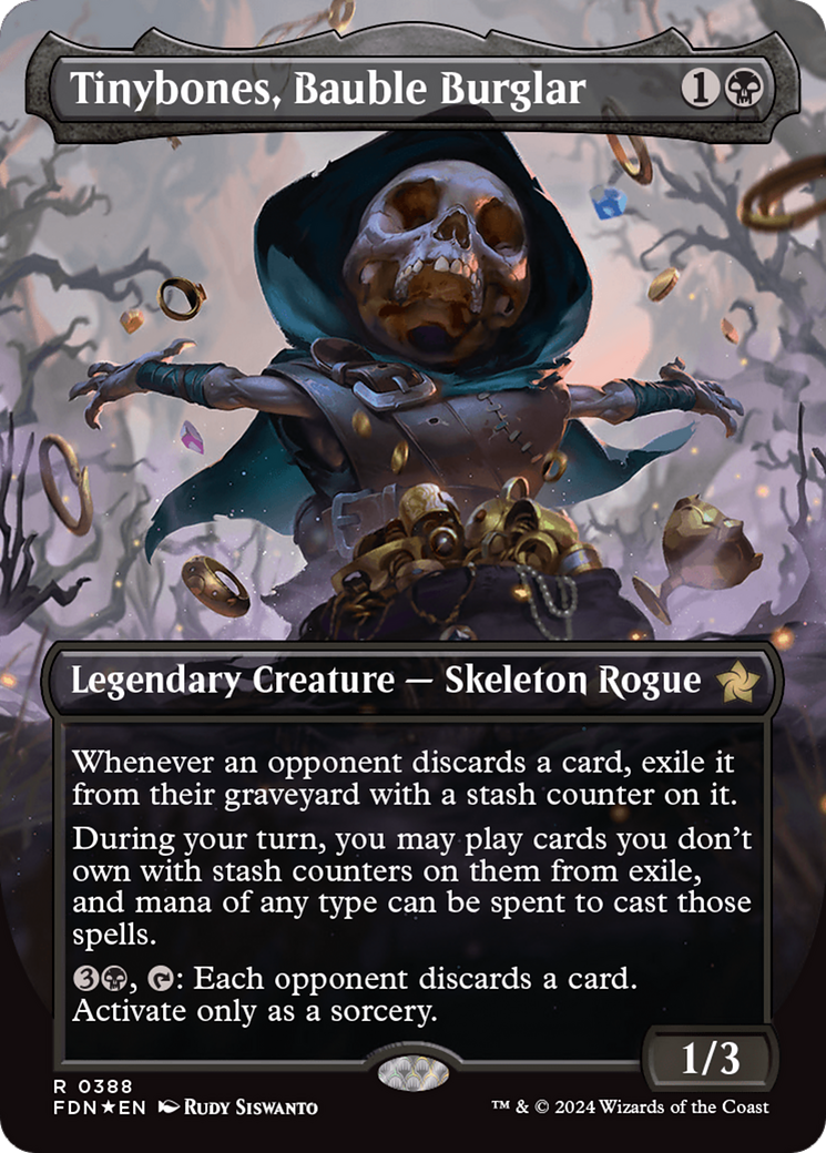 Tinybones, Bauble Burglar (Borderless) (Mana Foil) [Foundations] | Rock City Comics