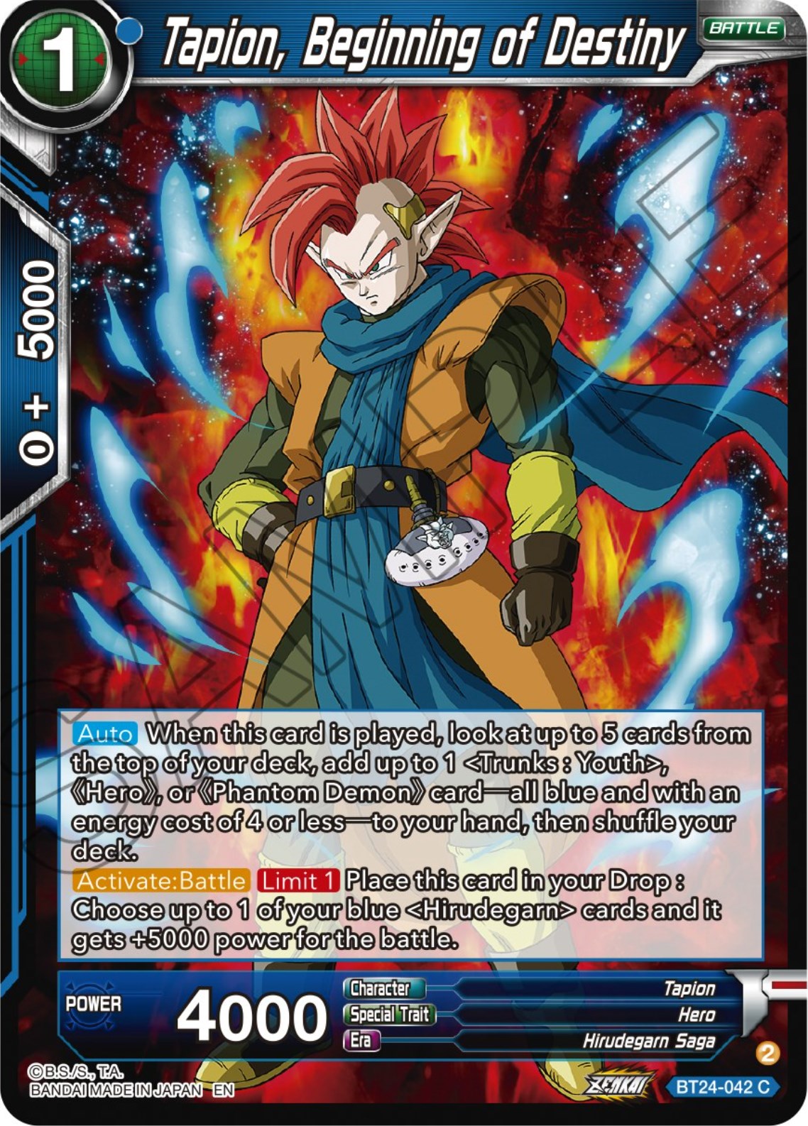 Tapion, Beginning of Destiny (BT24-042) [Beyond Generations] | Rock City Comics