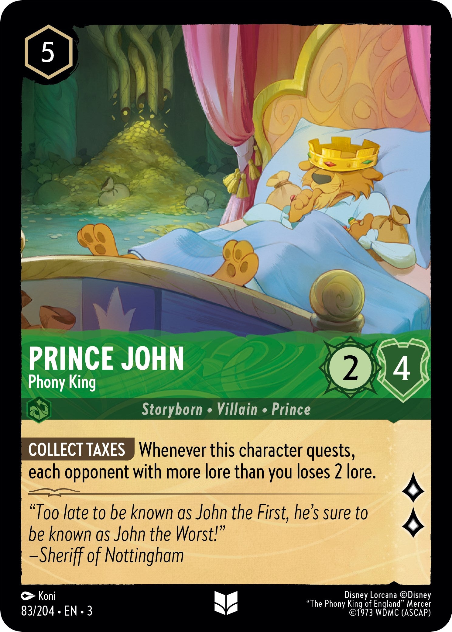 Prince John - Phony King (83//204) [Into the Inklands] | Rock City Comics