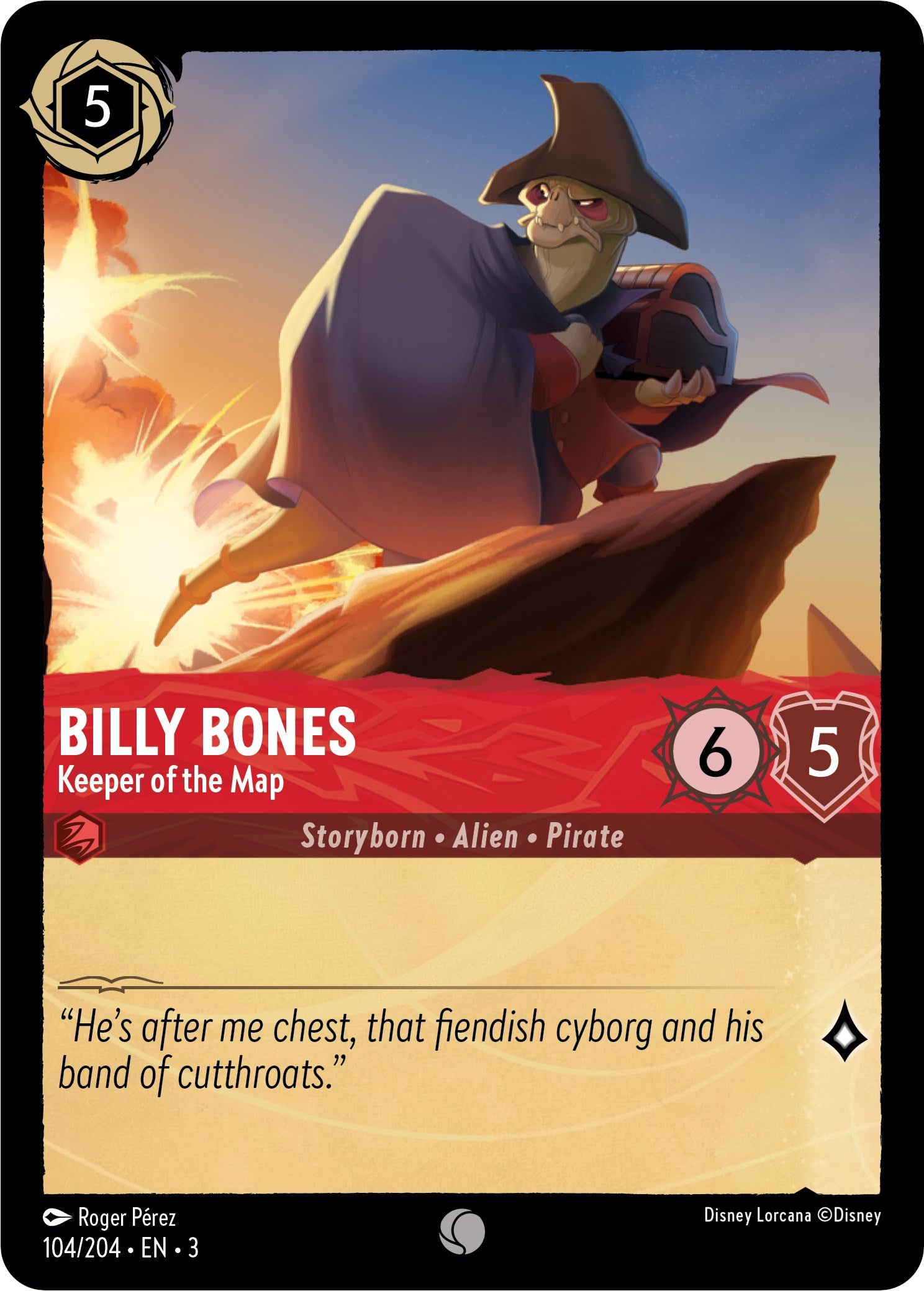 Billy Bones - Keeper of the Map (104/204) [Into the Inklands] | Rock City Comics