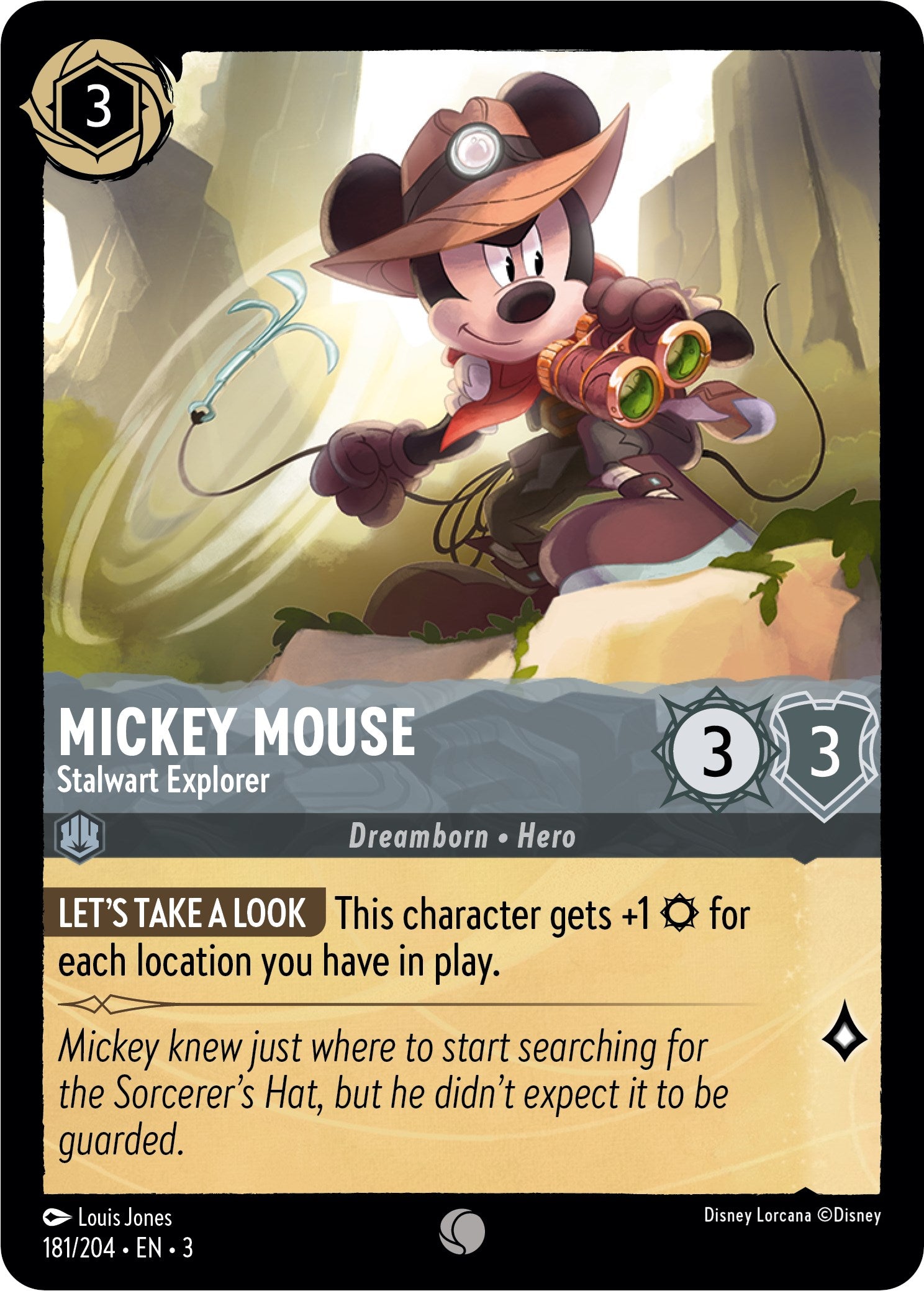 Mickey Mouse - Stalwart Explorer (181/204) [Into the Inklands] | Rock City Comics